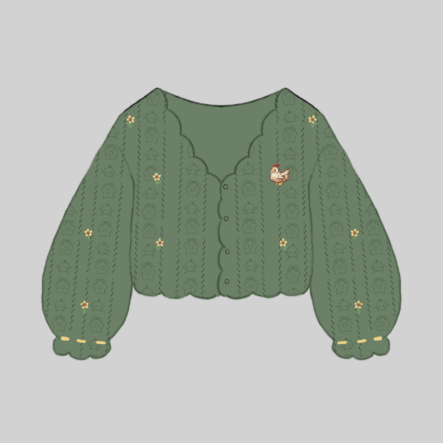 Stardew Valley pointelle Cardigan